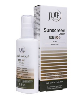 کرم ضد آفتاب پمپی بی رنگ SPF50 ژوت مناسب پوست چرب 100 میلی لیتر