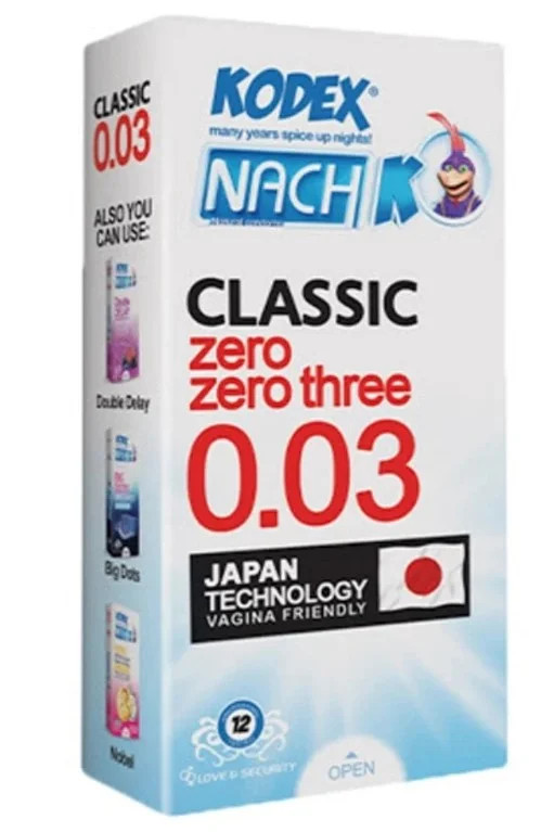 کاندوم فوق العاده نازک کلاسیک 0.03 ناچ کدکس