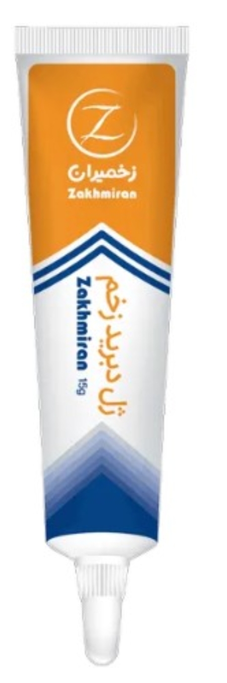 ژل دبرید زخم زخمیران ۱۵ گرم نمای ۲